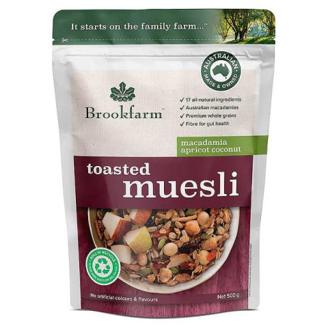 Brookfarm Toasted Muesli with Macadamia Apricot Coconut