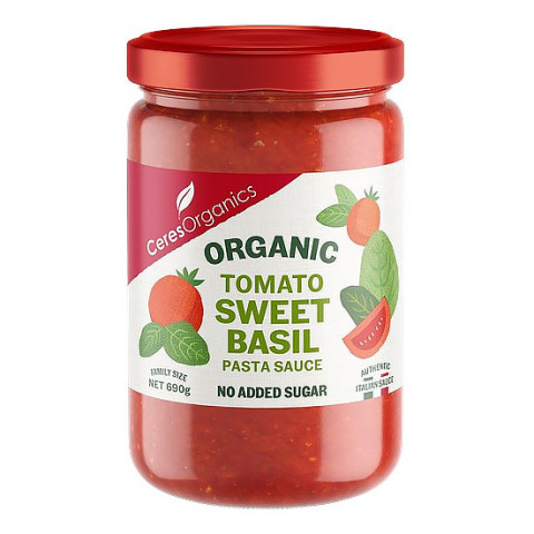 Ceres Organics Tomato, Sweet Basil Pasta Sauce