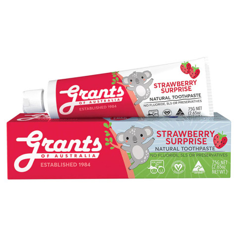 Grants Toothpaste Strawberry Surprise Fluoride Free