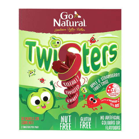 Go Natural Twisters Apple and Strawberry
