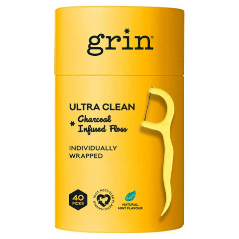 Grin Ultra Clean Charcoal Infused Floss Picks