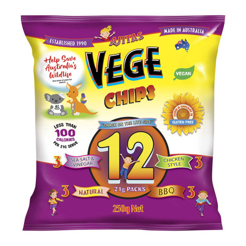 Vege Chips Variety Multi 12 Pack