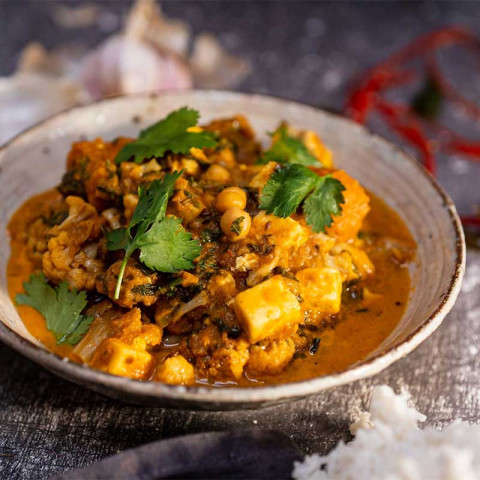 Westbourne Lane Veg Curry, Cauliflower, Sweet Potato, Paneer, Cashew Butter Sauce