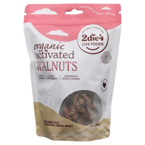 2Die4 Live Foods Walnuts Organic Activated with Fresh Whey