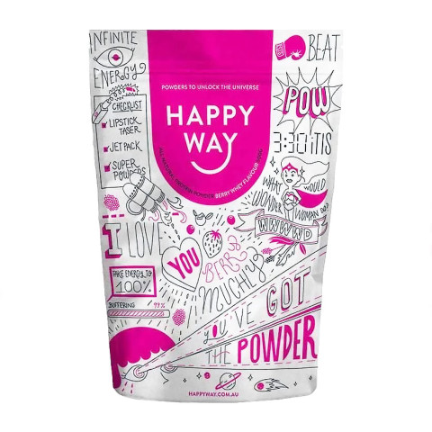 Happy Way Whey Protein Powder Berry