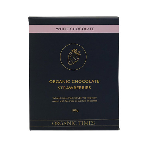 Organic Times White Chocolate Strawberries