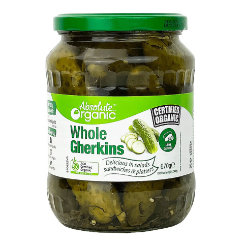 Absolute Organic Whole Gherkins