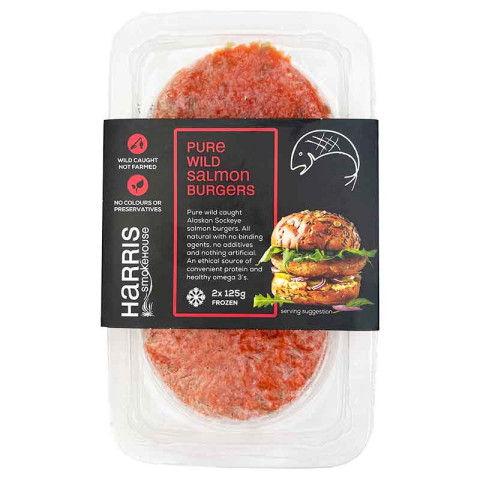 Harris Smokehouse Pure Wild Salmon Burgers