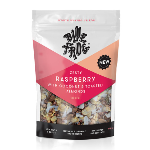 Blue Frog Zesty Raspberry, Coconut and Toasted Almond Cereal - Clearance