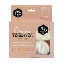 Ever Eco Reusable Produce Bags - Organic Cotton Muslin<br>