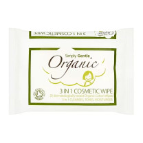 Simply Gentle Cosmetic Wipe 3 in 1 Cleanses, Tones, Moisturises