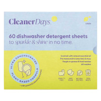 Cleaner Days Dishwasher Detergent Sheets Lemon