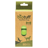 BioTuff Dog Waste Bags - Refill 4 x 15 Bag Rolls