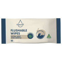 Cleanlife Flushable Wipes Extra Soft and Gentle