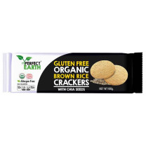 Perfect Earth Organic Brown Rice Crackers with Chia Seeds