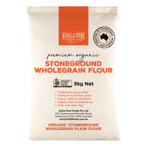 Kialla Organic Stoneground Wholegrain Plain Flour BULK (calico bag)