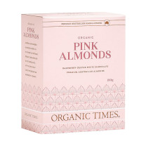 Organic Times Pink Raspberry-Dusted White Choc Almonds