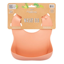 Little Mashies Silicone Washy Bib Blush Pink