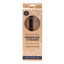 Ever Eco Stainless Steel Straws - Straight - Rose Gold