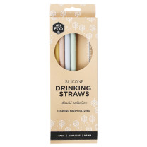 Ever Eco Straight Silicone Straws - Pastel Collection