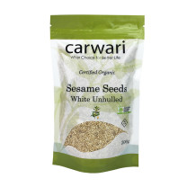 Carwari Unhulled White Sesame Seeds Slightly Roasted