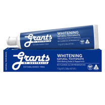 Grants Whitening Toothpaste with Baking Soda and Peppermint Fluoride Free