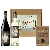 Christmas Hamper Organic Farmhand Wine and Chocolate Almonds