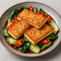 Crispy Skin Salt and Pepper Tofu (Vegan), Serves 2